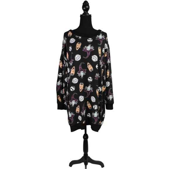 Disney Nightmare Before Christmas Sleep Shirt Tunic 2XL Lock Shock Barrel - Picture 3 of 11